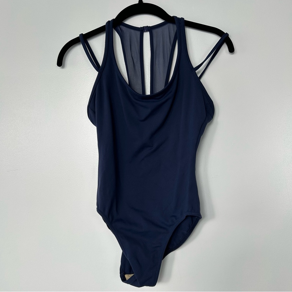 Jozette Mirella Double-Strap Navy Leotard
